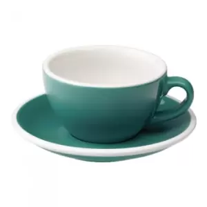 image of Cappuccino cup with a saucer Loveramics Egg Teal, 200ml