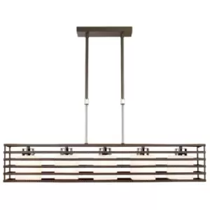 image of Cristal Cell Bar Pendant Light Wenge 5xE27 Lights