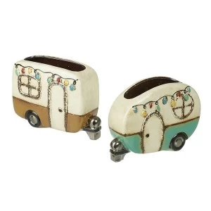 Image of Ceramic Caravan Planter (set of 2)