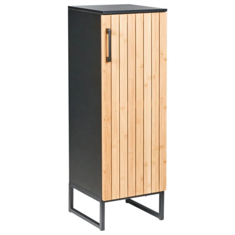 Image of Beliani Bathroom Cabinet Miscanti Bamboo Wood 30 Cm Light Brown