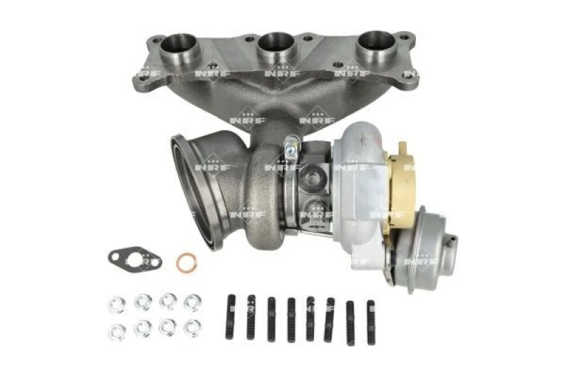 Image of NRF 90010505 Turbocharger with gaskets/seals, with exhaust manifold Charger,charging system (2234)