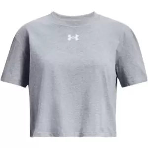 Image of Under Armour Crop Sportstyle Logo Ss - Grey