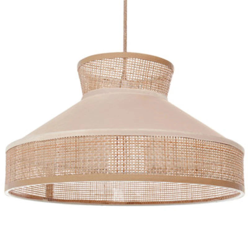 Image of Beliani Pendant Lamp Batali Rattan Beige