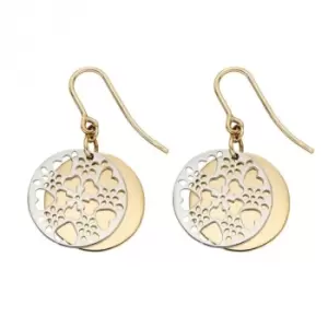 9ct Gold Mandala Multi Disc Drop Earrings GE2403