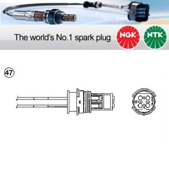 Image of 1x NGK NTK Oxygen O2 Lambda Sensor OZA447-E34 OZA447E34 (0482)