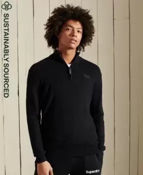 Image of Superdry Organic Cotton Vintage Embroidered Henley Jumper