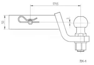 Image of STEINHOF Towbar ZK-1 Trailer Hitch HONDA,PILOT YF3 YF4