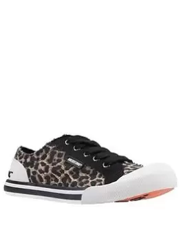 image of Rocket Dog Jazzin Plimsolls, Leopard, Size 4, Women