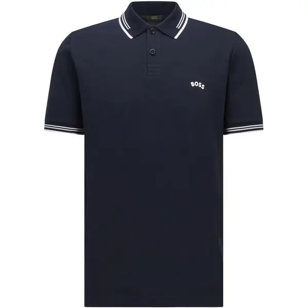 Image of Boss Paul Pique Polo Shirt - Blue XL