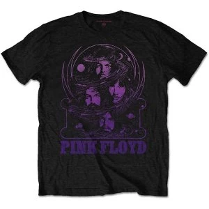 image of Pink Floyd - Purple Swirl Mens Large T-Shirt - Black