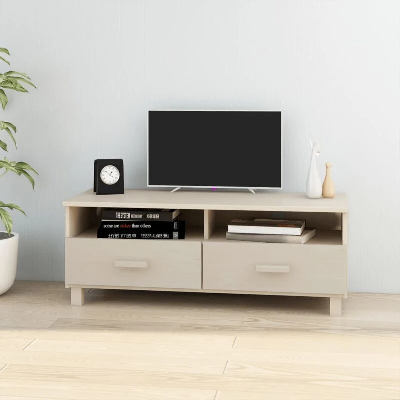 Image of VIDAXL TV Cabinet hamar Honey Brown 106x40x40cm Solid Wood Pine Vidaxl 8720286818145