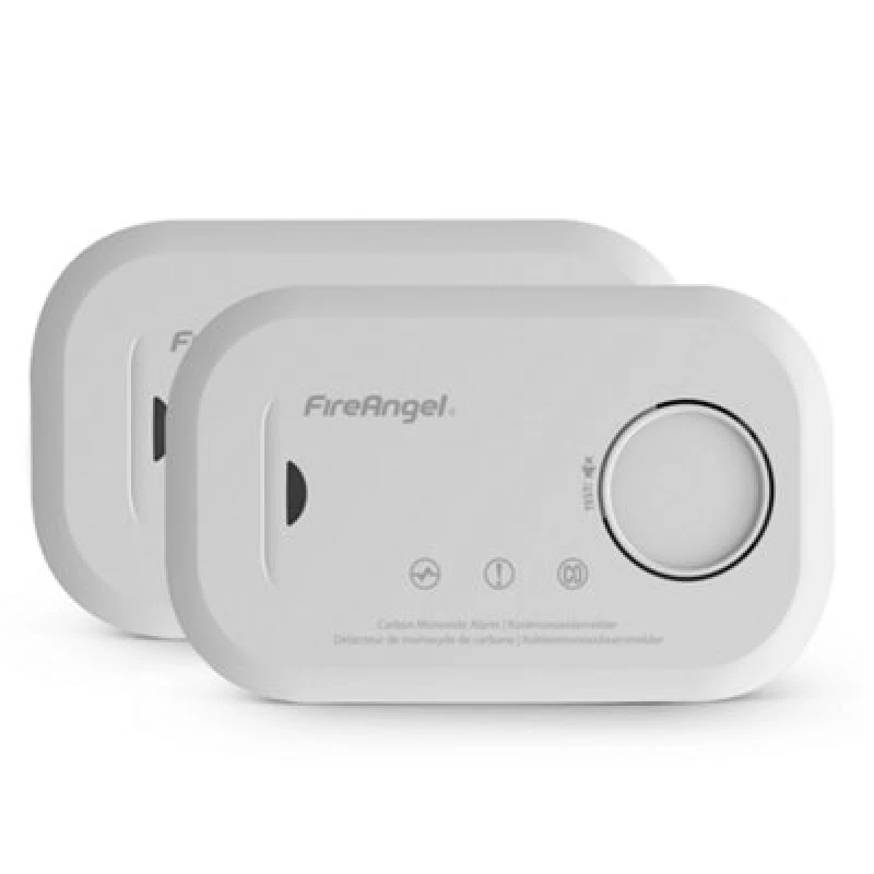 Image of Fireangel 10 Year Co Alarm - Replaceable Batteries 2Pk, White FA6813-EU-T2