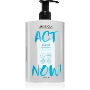 image of Indola Act Now! Moisture Moisturizing Shampoo for Hair 1000 ml