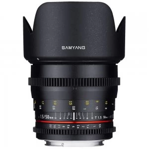 image of Samyang 50mm T1.5 VDSLR for Canon Lens Canon EF