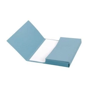 image of 5 Star Office A4 Document Wallet Half Flap 285gsm Recycled Capacity 32mm Blue Pack of 50