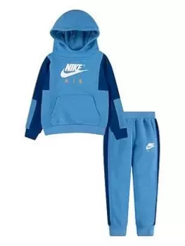 Image of Boys, Nike Air Pullover Pant Set, Blue, Size 3-4 Years
