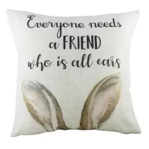 image of All Ears Hare Cushion Multicolour