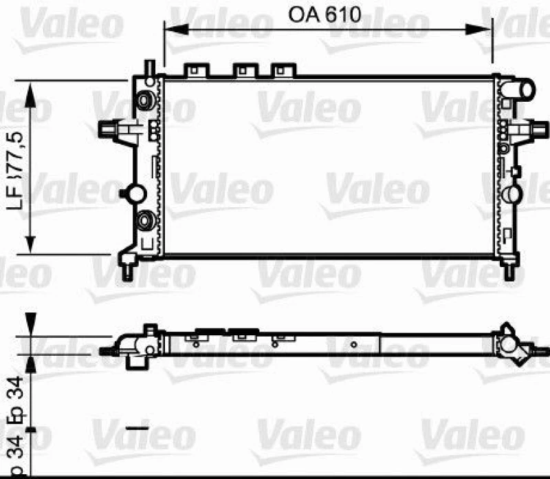 Image of Engine radiator VALEO 732548