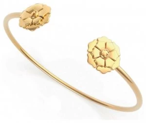 image of Guess Peony Gold Plated Open Bangle UBB79167-L Jewellery