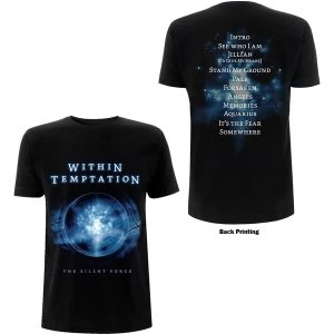 Image of Within Temptation - Silent Force Tracks Unisex Large T-Shirt - Black