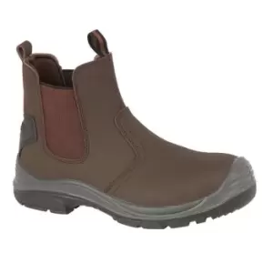 Image of Grafters Steel Toe Safety Dealer Boots (9 UK) (Brown)