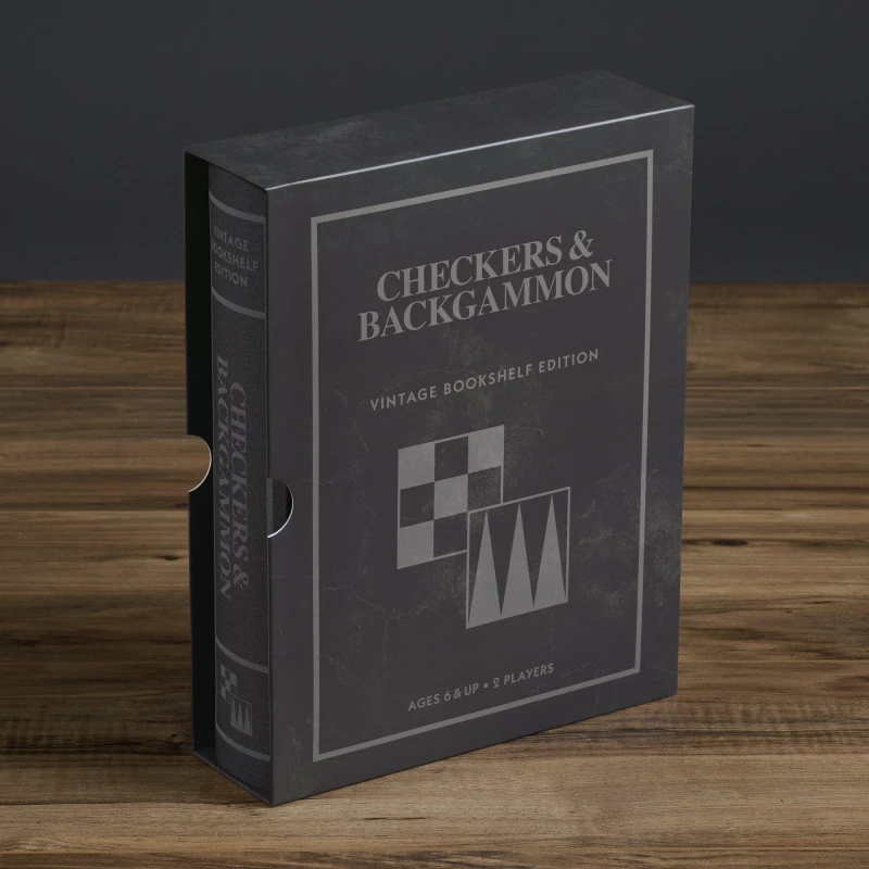 Image of Checkers & Backgammon Vintage Bookshelf Edition