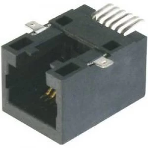 image of ASSMANN WSW A 20040 LPSMT A Modular Panel Bush SMD 4 RJ10 Socket straight