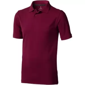 Elevate Mens Calgary Short Sleeve Polo (S) (Burgundy)