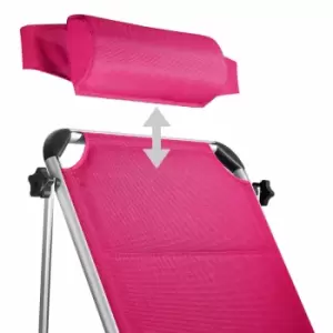 Image of Tectake Sun Lounger Lorella Pink