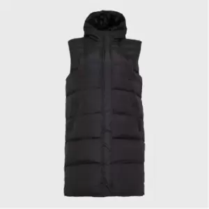 image of Missguided Recycled Plus Size Longline Puffer Gilet - Black