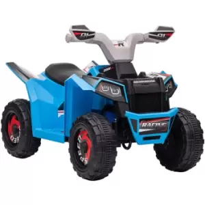 image of Homcom - Electric Quad Bike, 6V Kids Ride-On atv, for Ages 18-36 Months - Blue - Blue