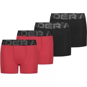 Image of Under Armour Boxer Briefs 4 Pack Junior Boys - Red