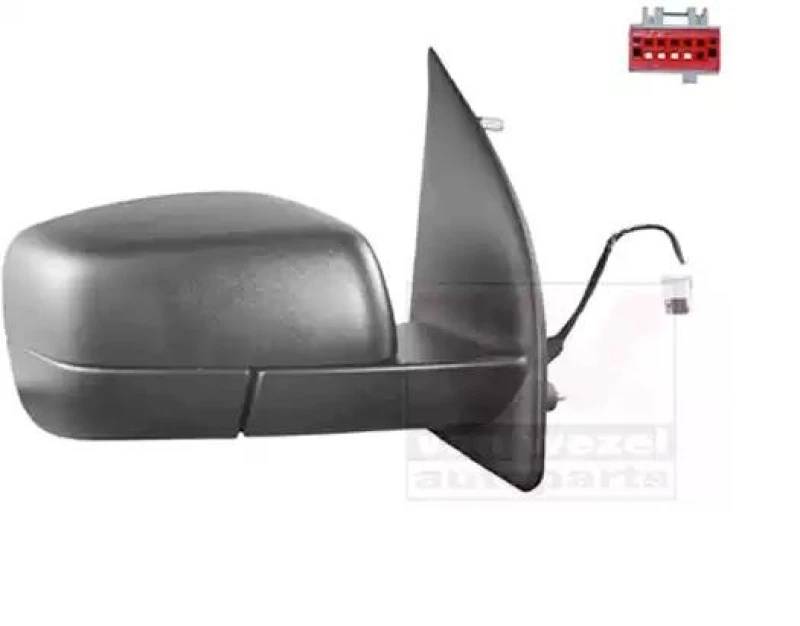 Image of VAN WEZEL 0252818 Wing mirror * HAGUS * Right, Heatable, primed Outside Mirror (50)