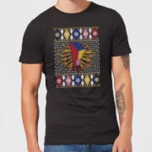Image of Power Rangers Mens Christmas T-Shirt - Black