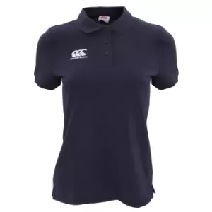 Image of Canterbury Womens/Ladies Waimak Short Sleeve Pique Polo Shirt (10) (Navy)