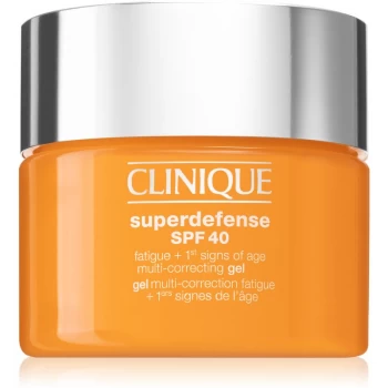 Image of Clinique Superdefense SPF 40 Fatigue + 1st Signs of Age Multi Correcting Gel Moisturiser for First Signs of Ageing for All Skin Types SPF 40 30ml