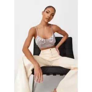 Missguided Tall Strappy Bralet - Grey