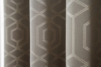 Image of Curtina Camberwell Eyelet Curtains - 117x183cm - Stone