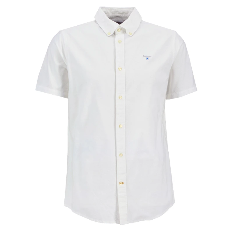 Image of Barbour Oxford Short Sleeve Tailored Shirt - White White L