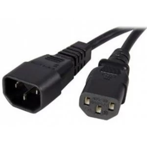 image of 2 ft Standard Computer Power Cord Extension C14 to C13