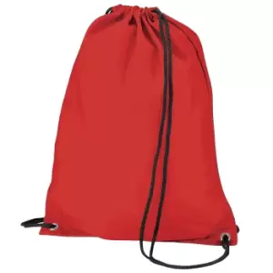 Image of BagBase Budget Water Resistant Sports Gymsac Drawstring Bag (11L) (Pack of 2) (One Size) (Red)
