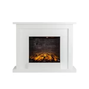 image of Focal Point Atherstone Slate White Electric Fire Suite