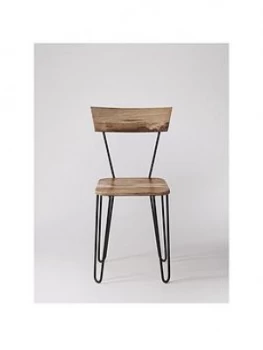 Image of Swoon Set Of 2 Kyoto Dining Chairs - Natural Mango Wood/Black