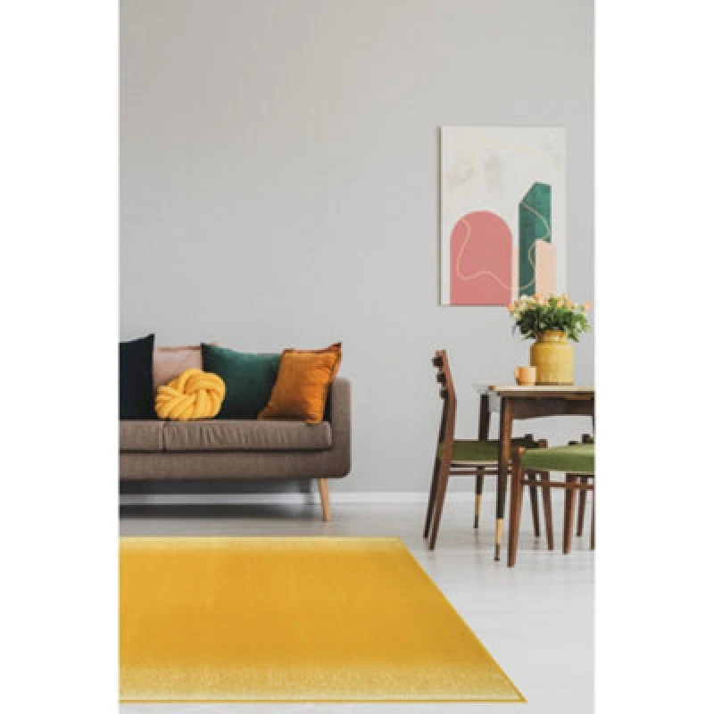 Image of Melrose Ombre Plain Sunset Ochre Orange Large Indoor Area Rug 160/230Cm