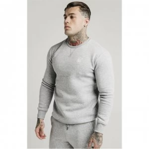 image of SikSilk Crew Sweat - Grey Marl