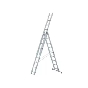 image of Zarges Light Trade Combination Ladder 3-Part 3 x 9 Rungs