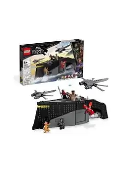 image of Lego Black Panther: War On The Water Set 76214