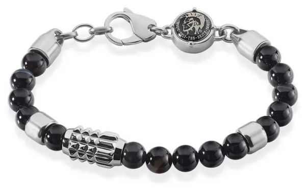 Image of Diesel DX0847040 BEADED STUDS BLACK AGATE BEADS Jewellery