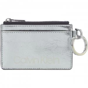 image of Calvin Klein Coin pouch card holder key fob - Silver