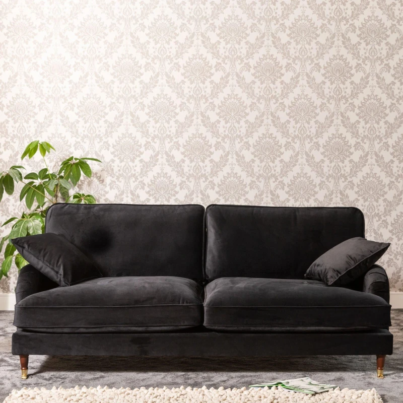Image of Artemis Home Mackenzie 4 Seat Sofa in Black Unisex